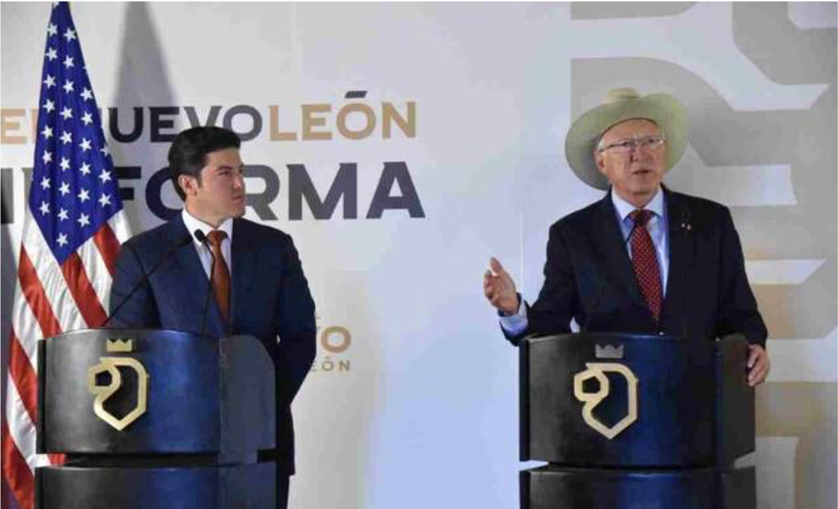 Samuel García y Ken Salazar reafirman colaboración entre Nuevo León y Estados Unidos