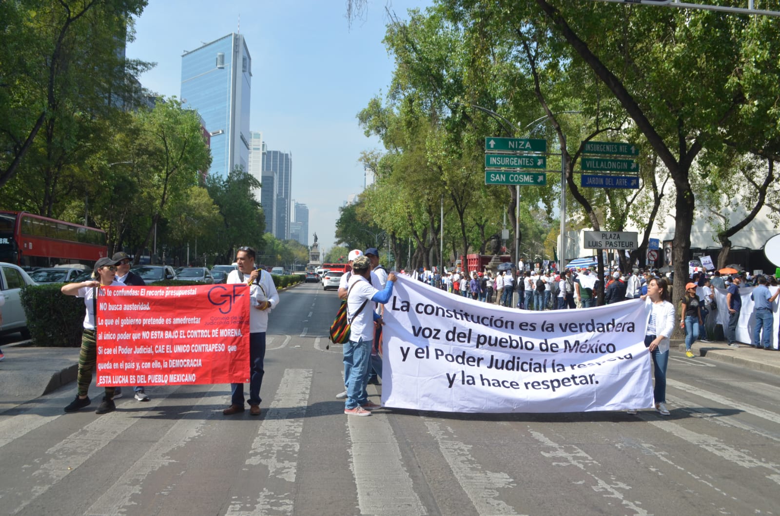 Protestas frente al Senado: Trabajadores del Poder Judicial rechazan la eliminación de fideicomisos